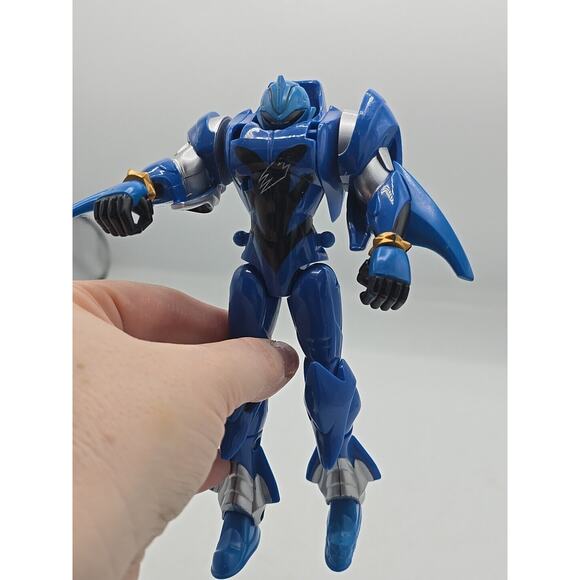 Vintage 2007 Bandai Jungle Fury Blue Shark Animorphin Power Rangers Figure Toy - Picture 2 of 5